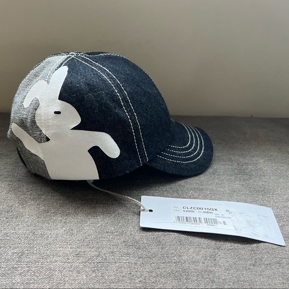 RARE NWT Marni SS19 Dance Bunny Washed Denim Baseball Cap